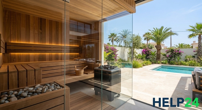Installation de sauna privatif sur-mesure et espace spa à domicile par Help24 à Casablanca